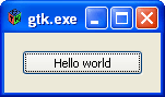 Ukzka okna alpikace Hello World