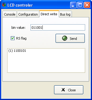 Software (obr. 3) - Posln dcch byt pmo na adi LCD