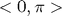$$ <0 ,\pi>$$